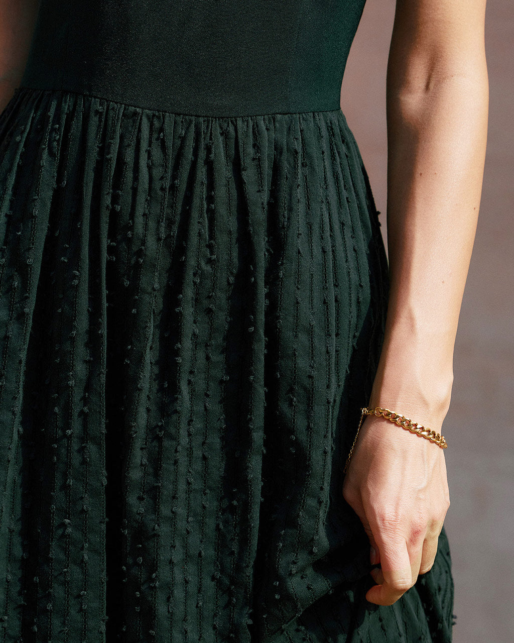 Black Midi Dress with Sweetheart Neckline
