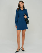 Blue Collar A-Line Short Dress