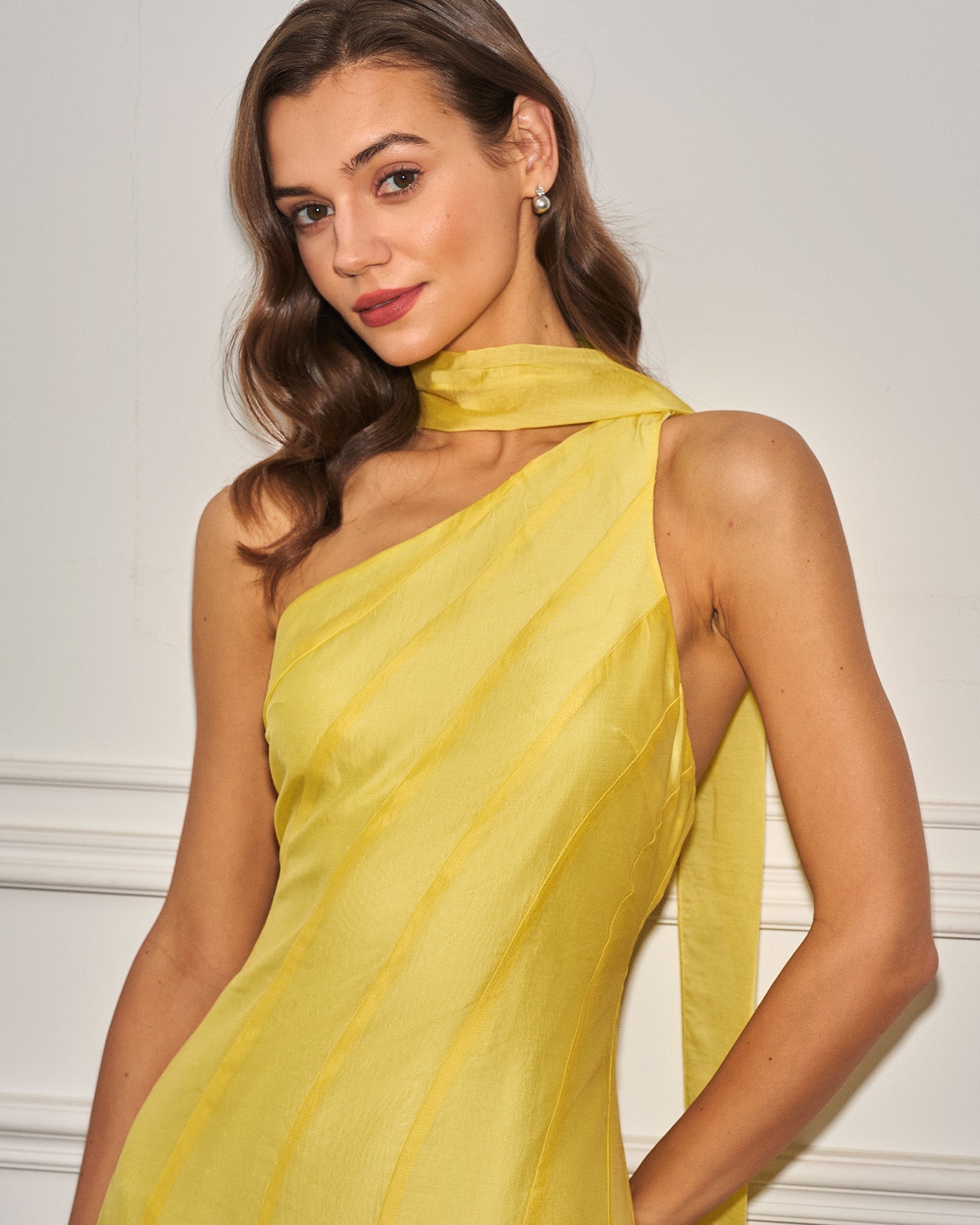 Sunny Yellow One-Shoulder Mini Dress