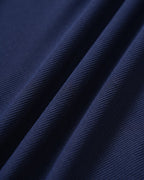 Navy Ruched Mini Dress with Mock Neck