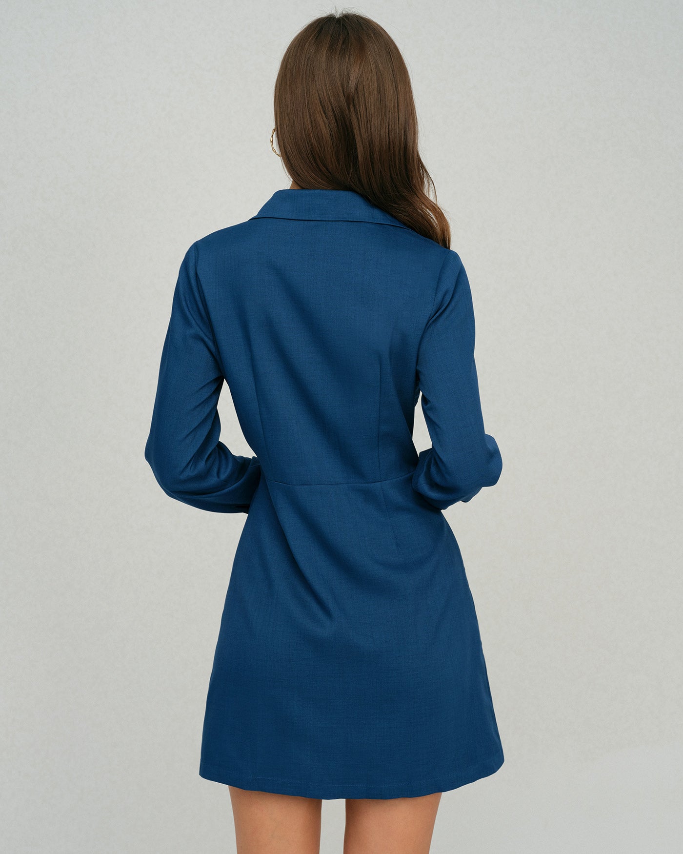 Blue Collar A-Line Short Dress