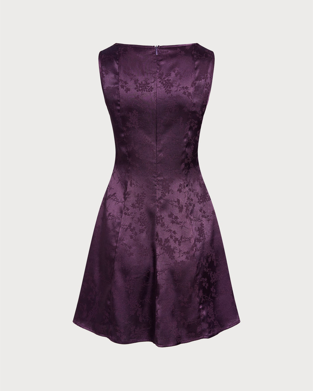 Floral Mini Dress in Purple with Sleeveless Design