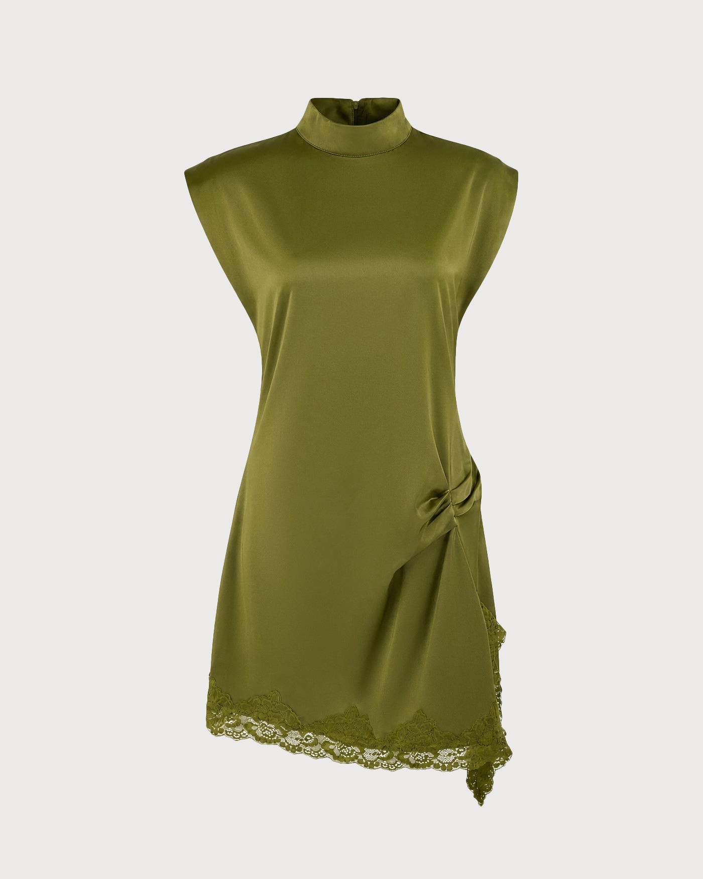 Mini Dress with Green Turtle Lace Accents