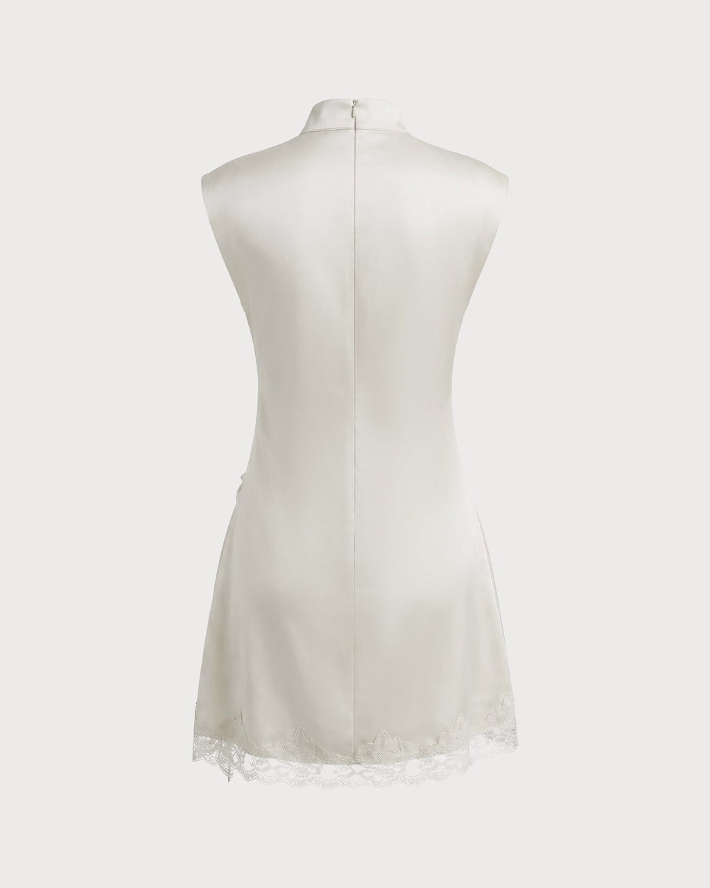 Apricot Lace Bodycon Mini Dress with Turtle Neck