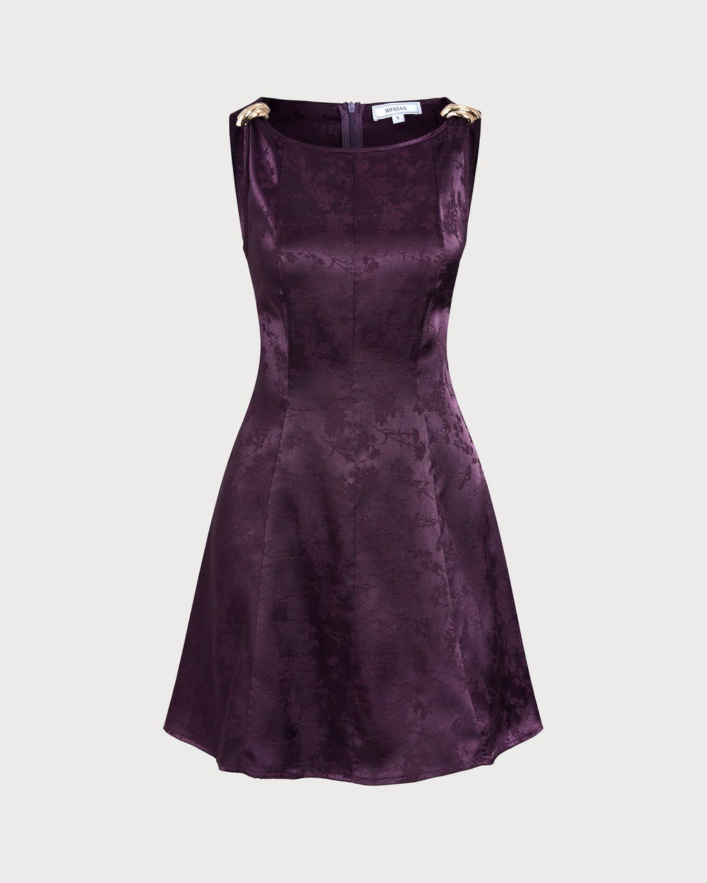 Floral Mini Dress in Purple with Sleeveless Design