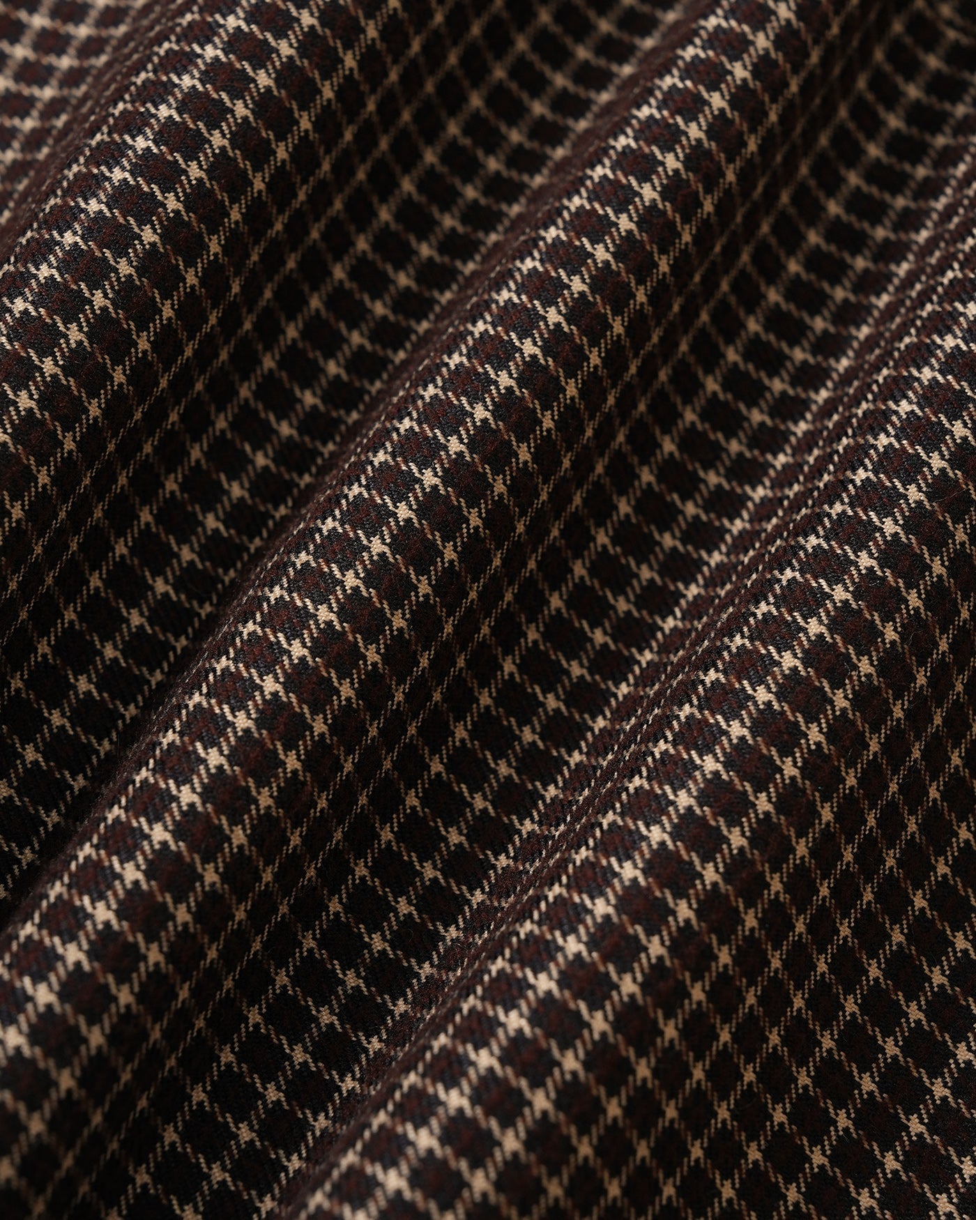 Plaid Shirt with Coffee Button Accents