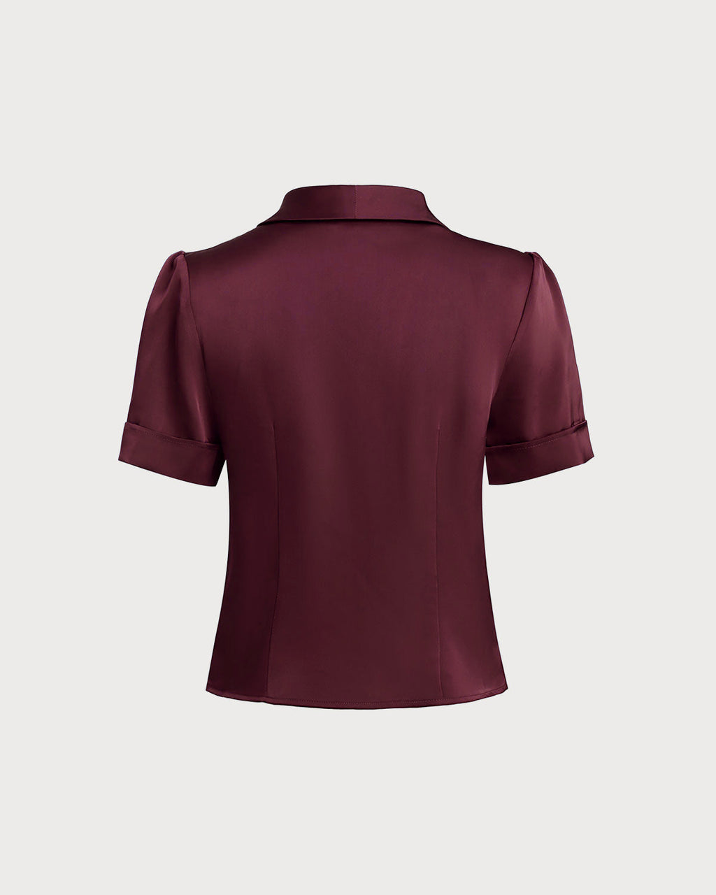 Crimson Satin Blouse