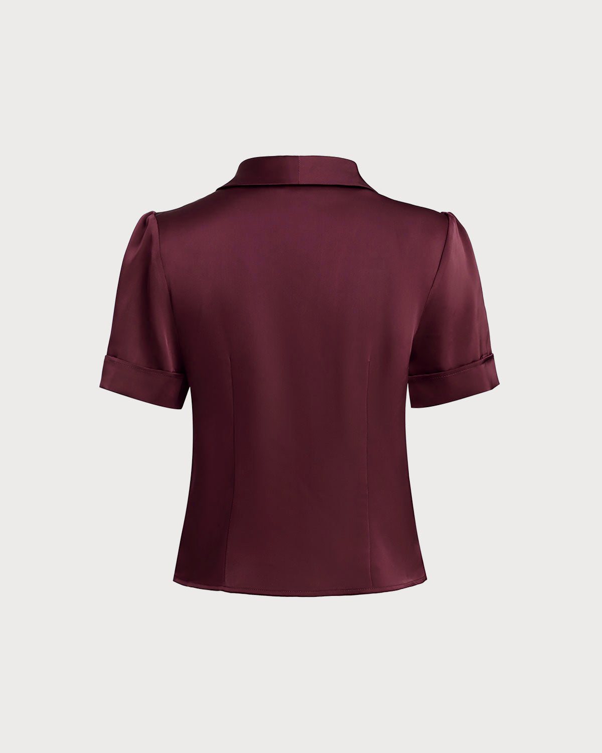 Crimson Satin Blouse