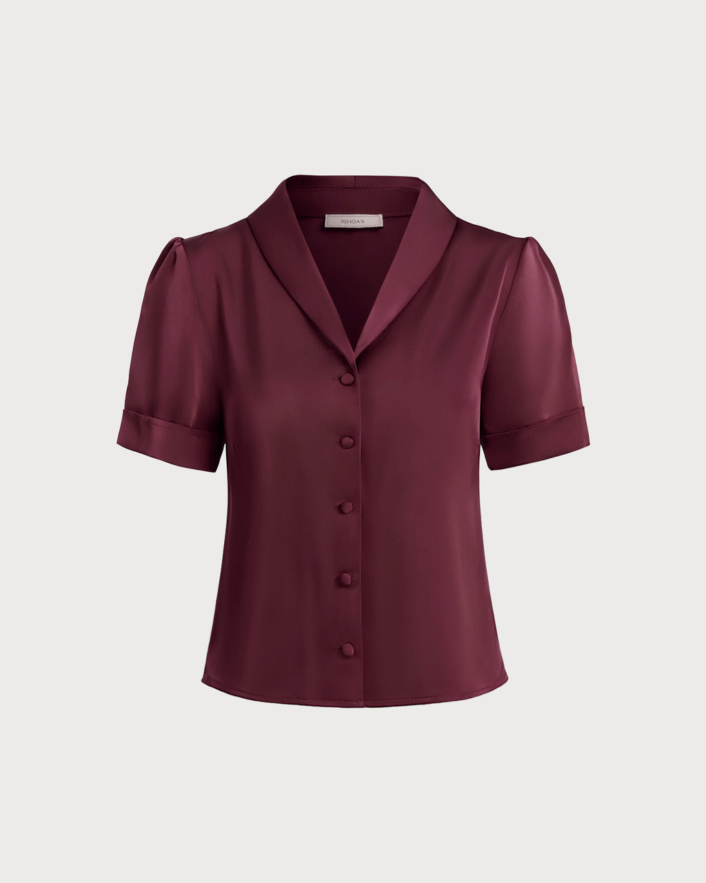 Crimson Satin Blouse