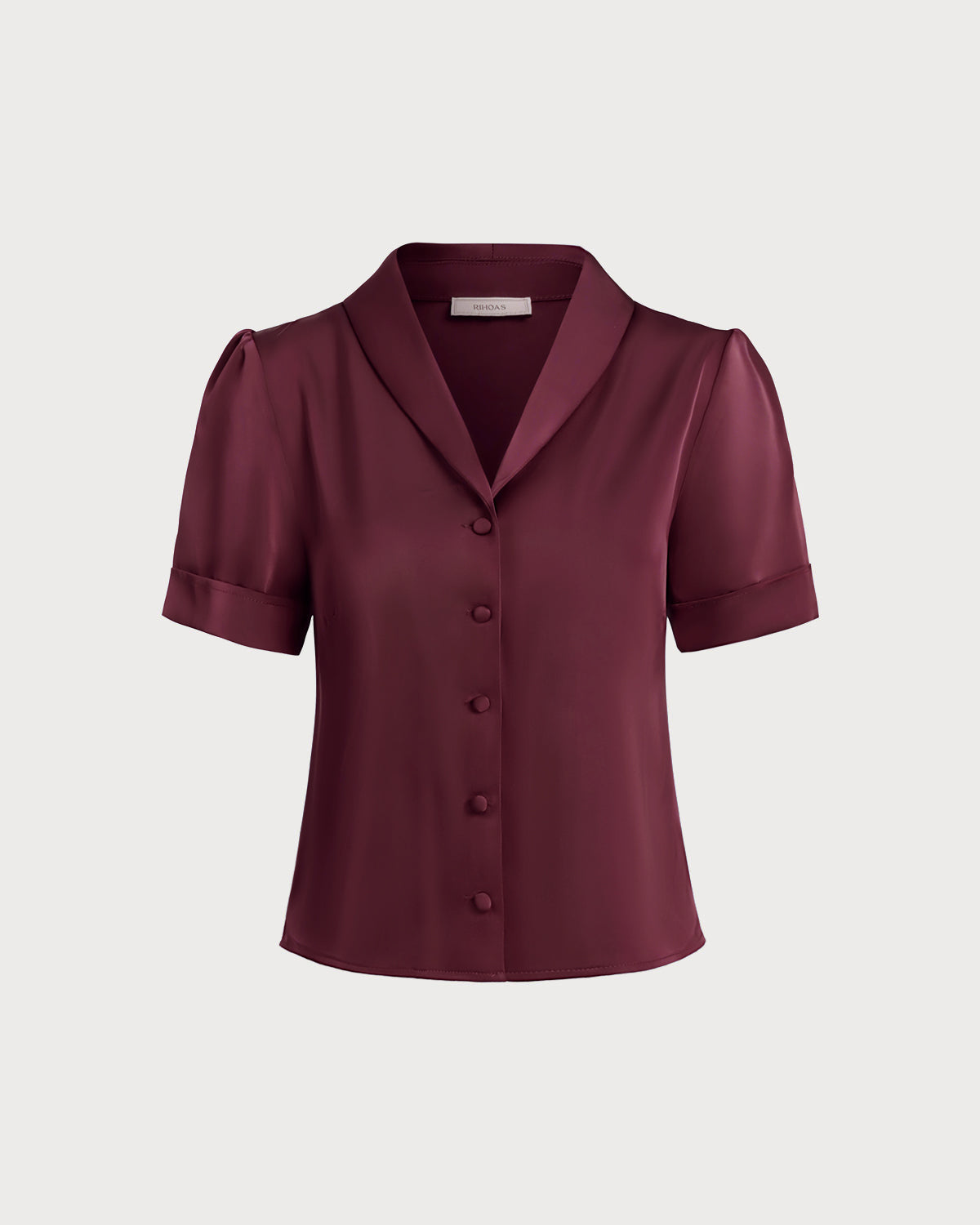 Crimson Satin Blouse