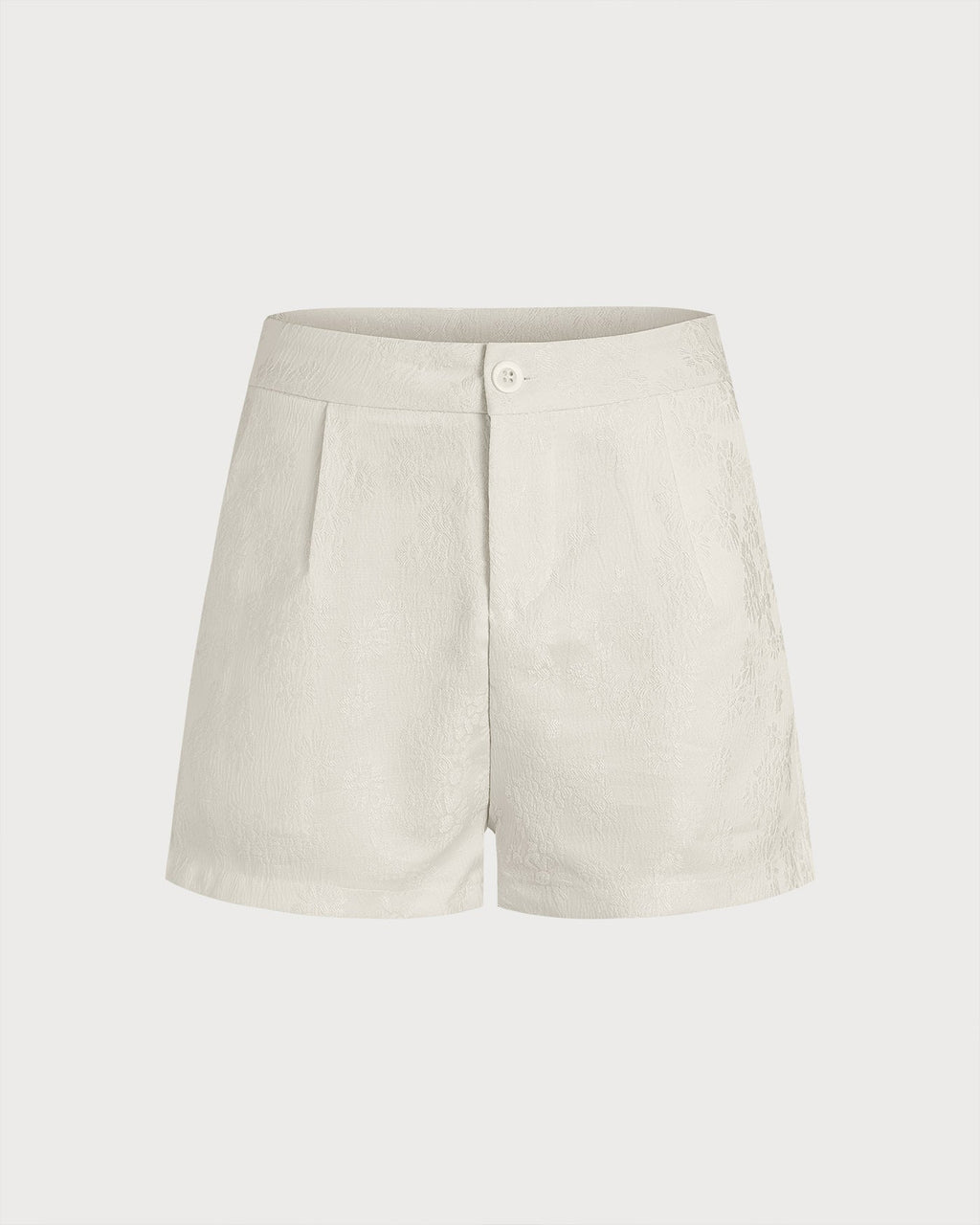 Apricot Jacquard Pocketed Shorts