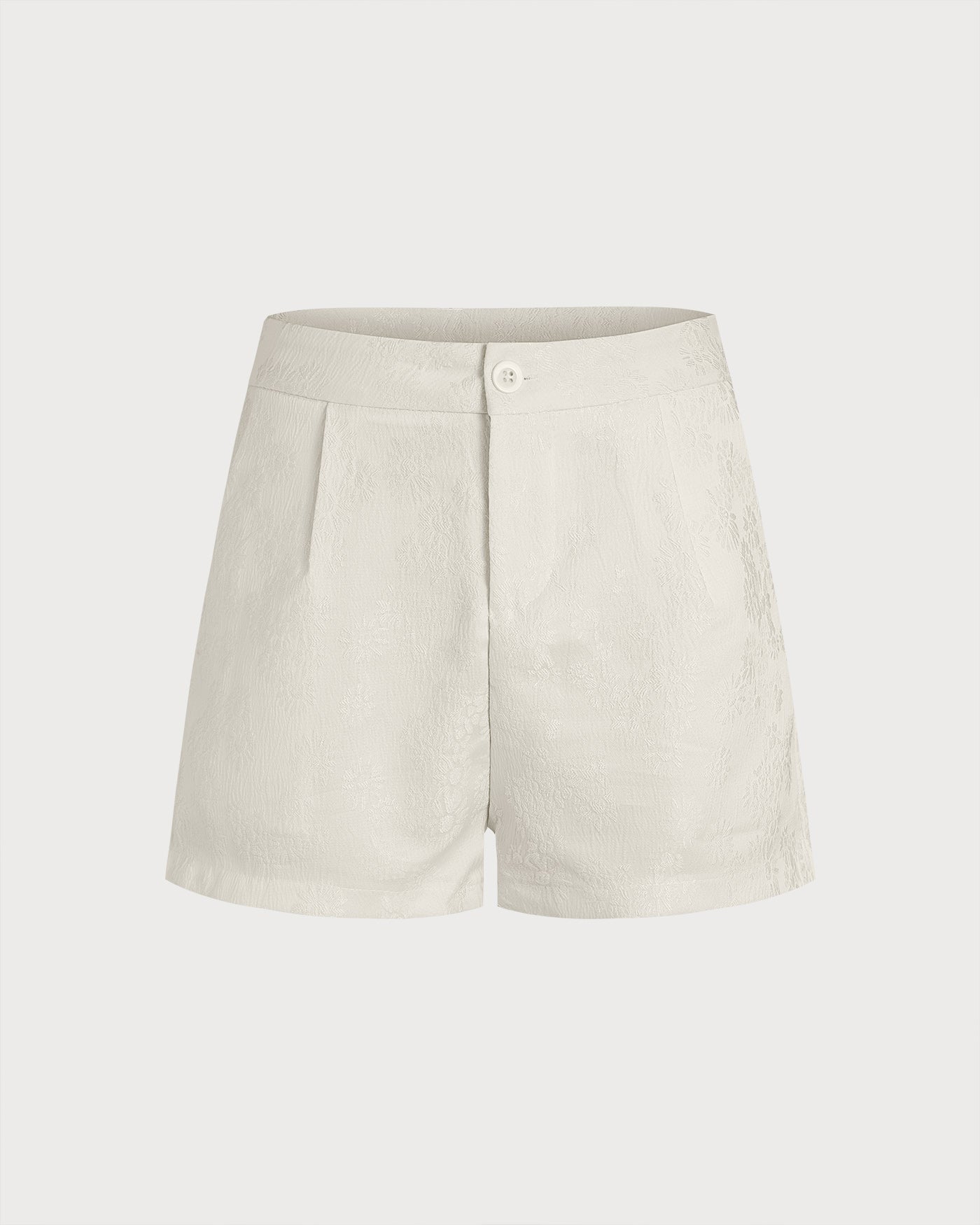 Apricot Jacquard Pocketed Shorts
