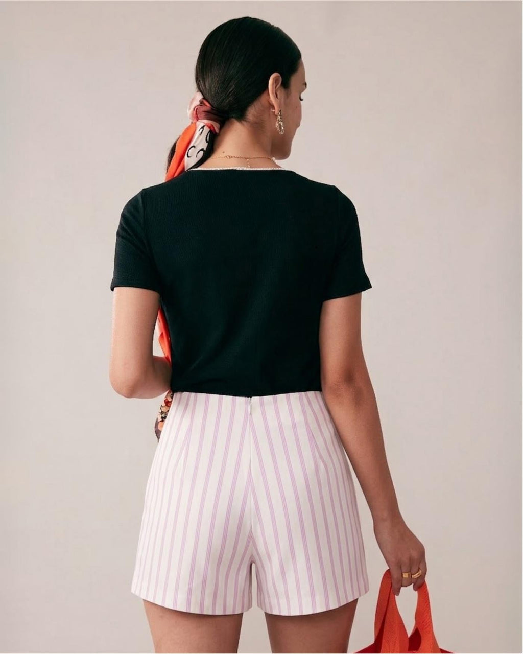 Striped Pink Pocket Shorts