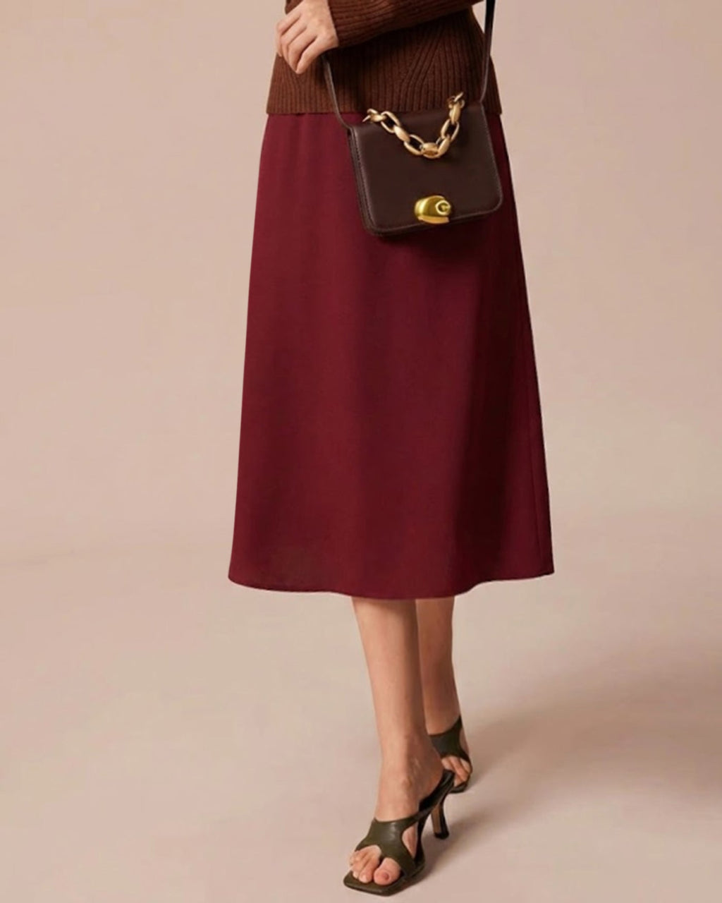 Crimson Chiffon Mermaid Skirt
