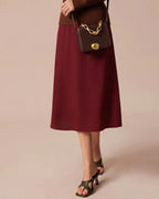 Crimson Chiffon Mermaid Skirt