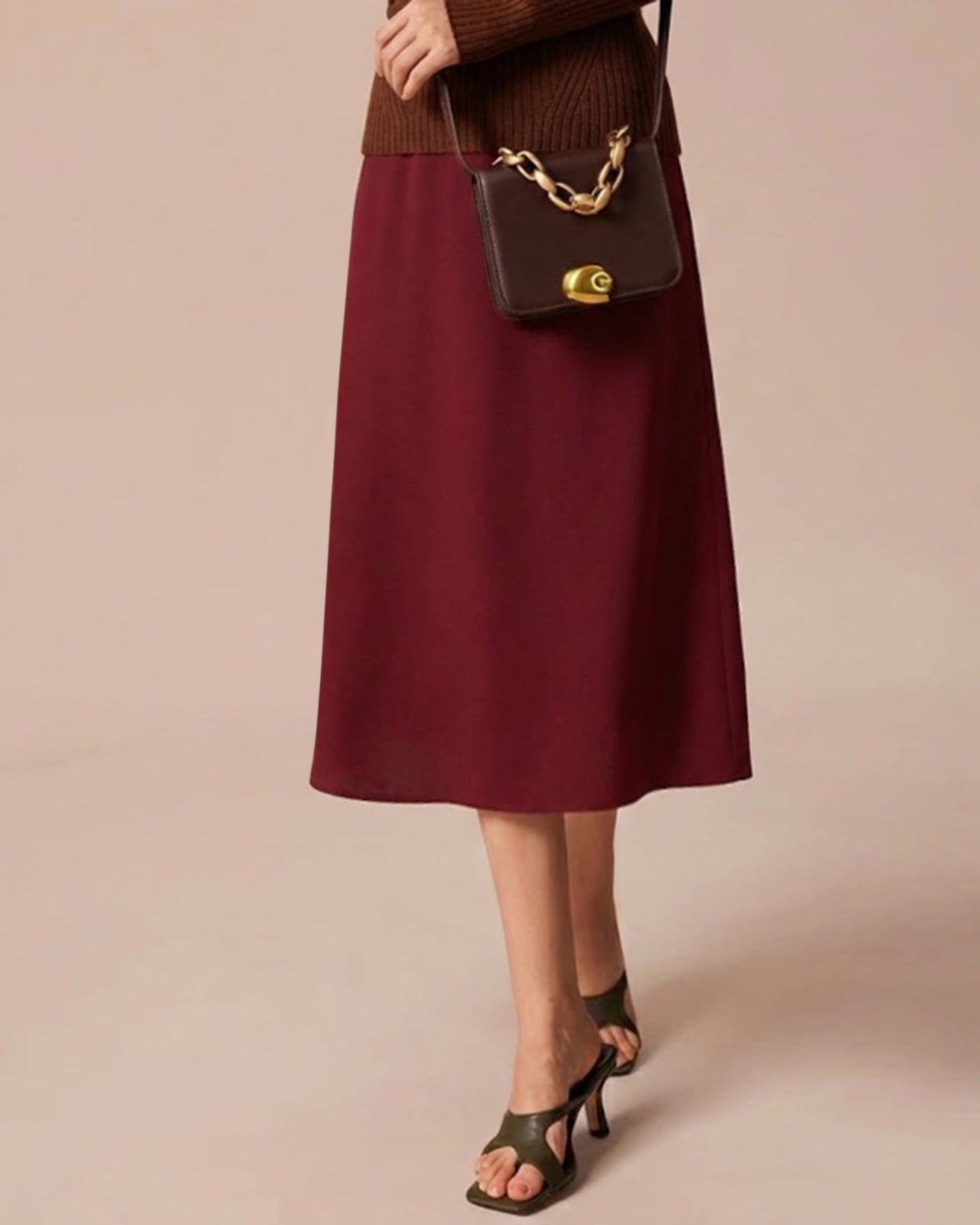 Crimson Chiffon Mermaid Skirt