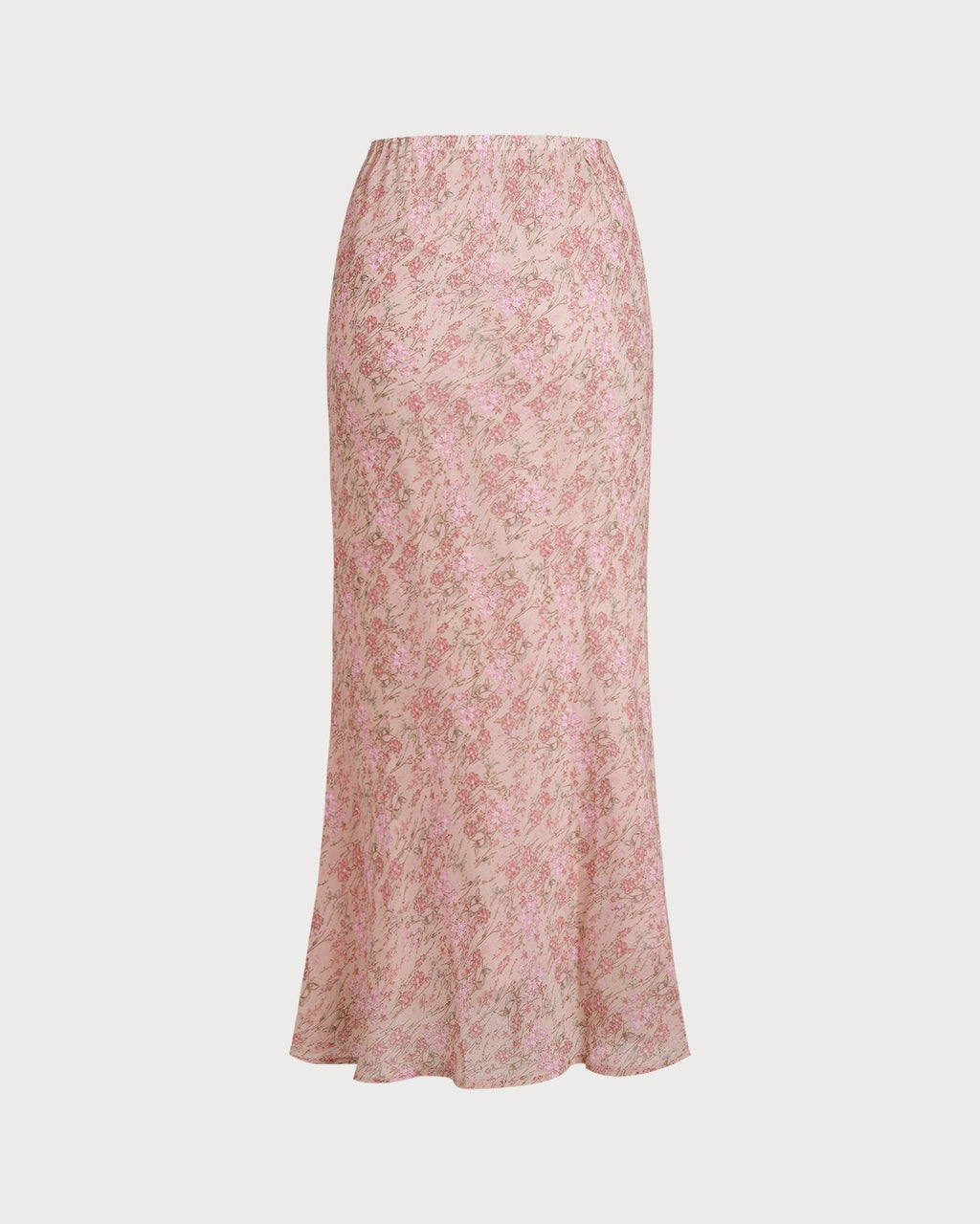 Floral Print Skirt with Pink Elastic Waist