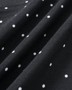 Polka Dot Midi Skirt in Black