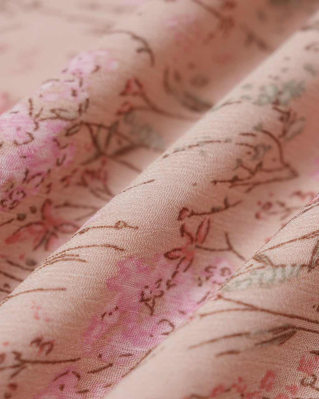 Floral Print Skirt with Pink Elastic Waist
