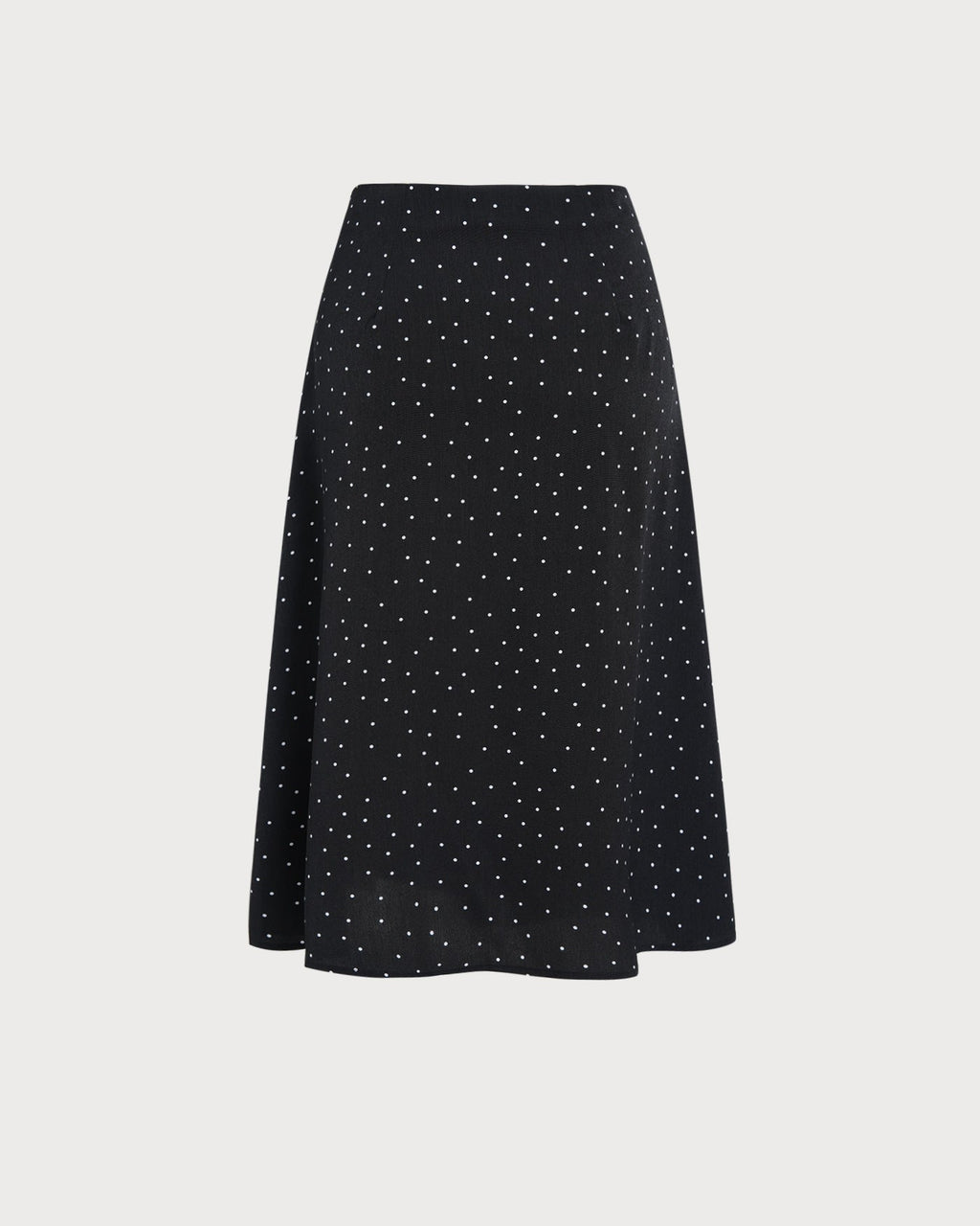 Polka Dot Midi Skirt in Black