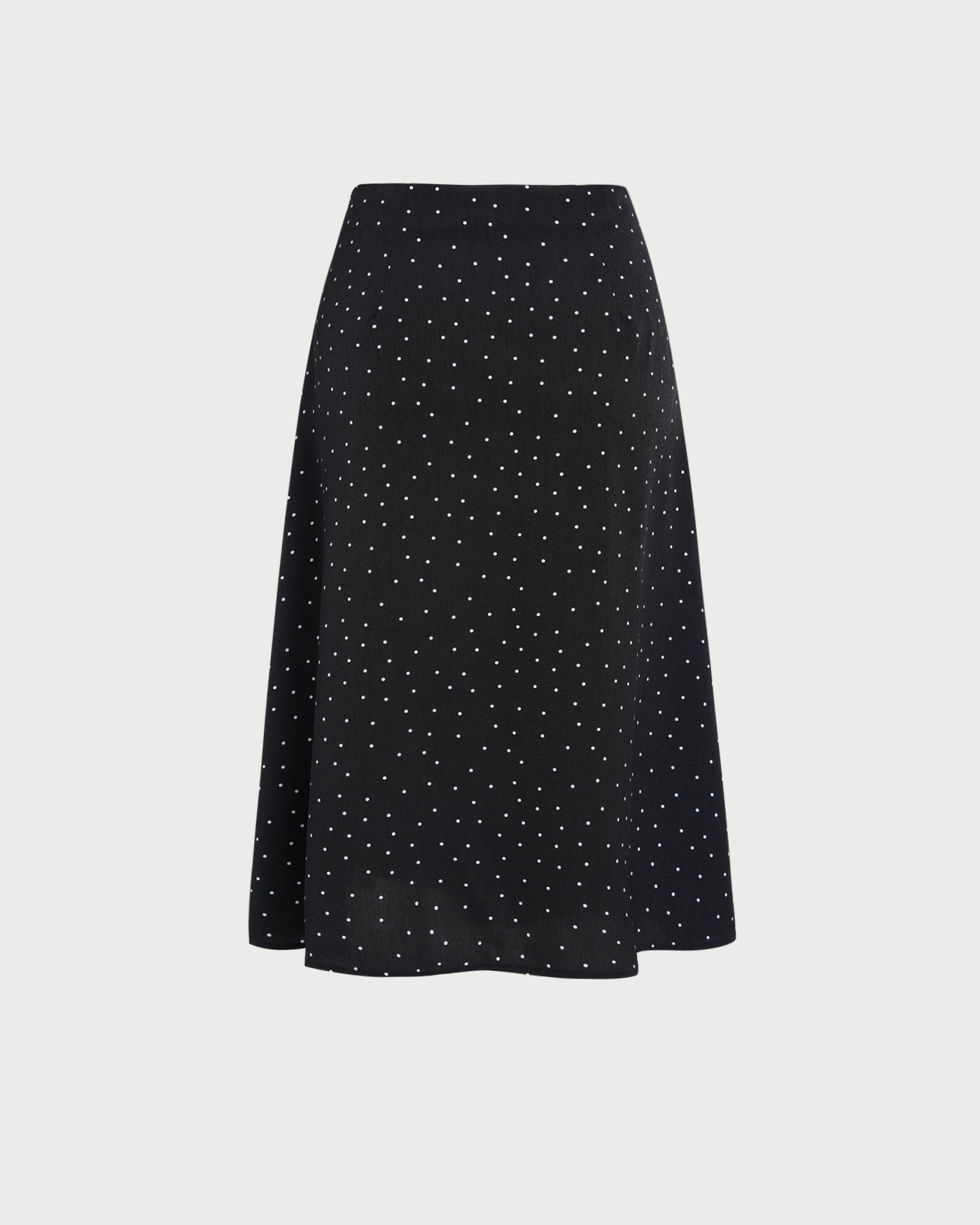 Polka Dot Midi Skirt in Black