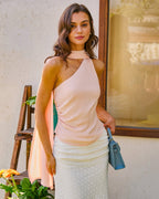 One-Shoulder Pink Tank Top
