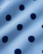 Polka Dot U-Neck Tee in Blue