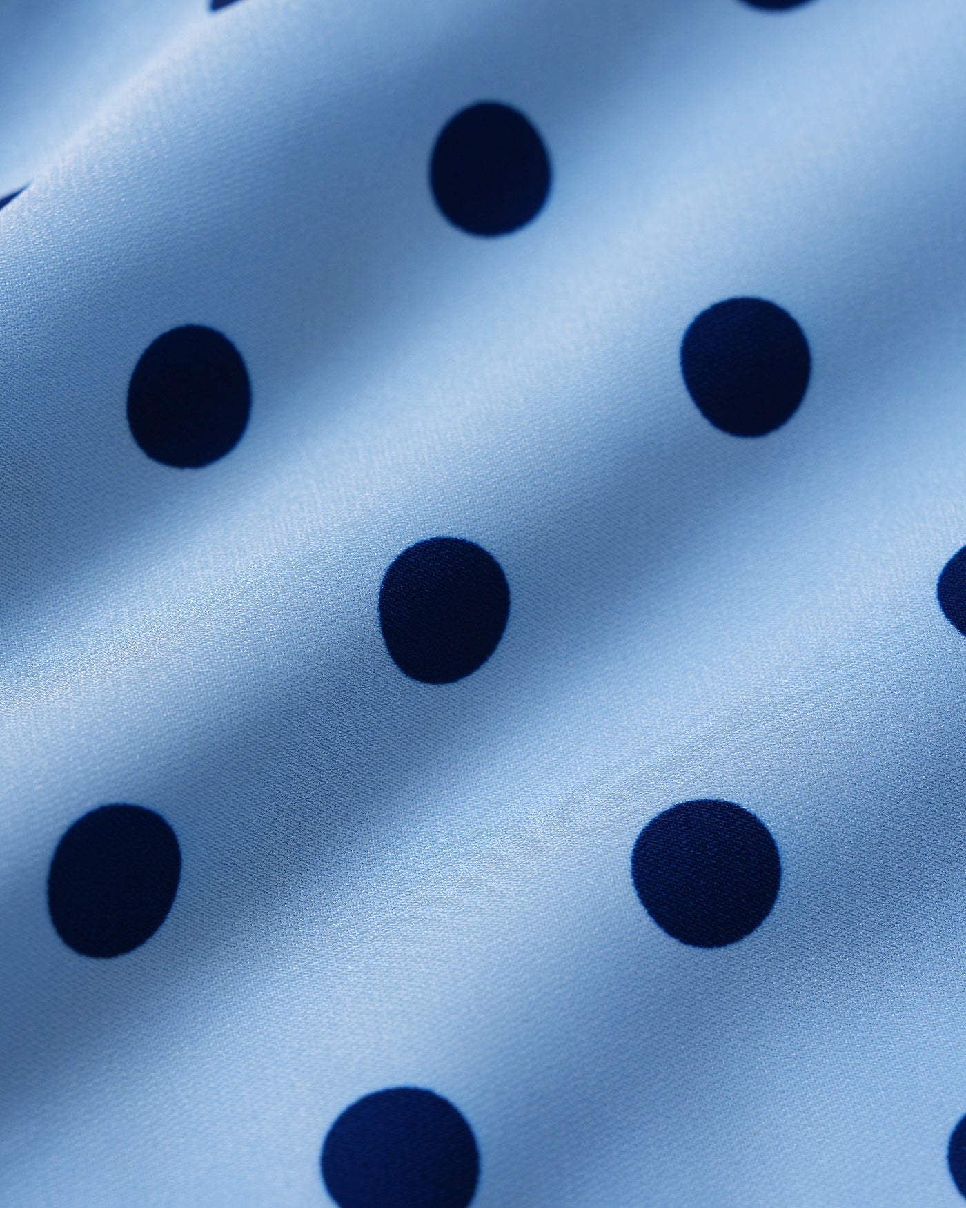 Polka Dot U-Neck Tee in Blue