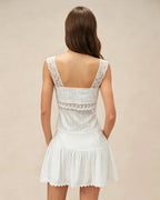 White Lace Insert Tank Top
