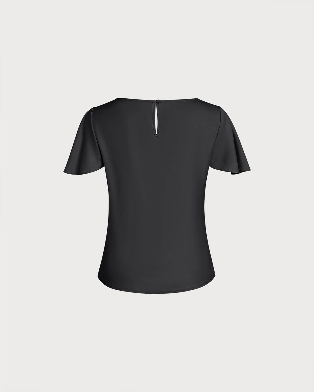 Black Cowl Neck Top with Butterfly Sleeves