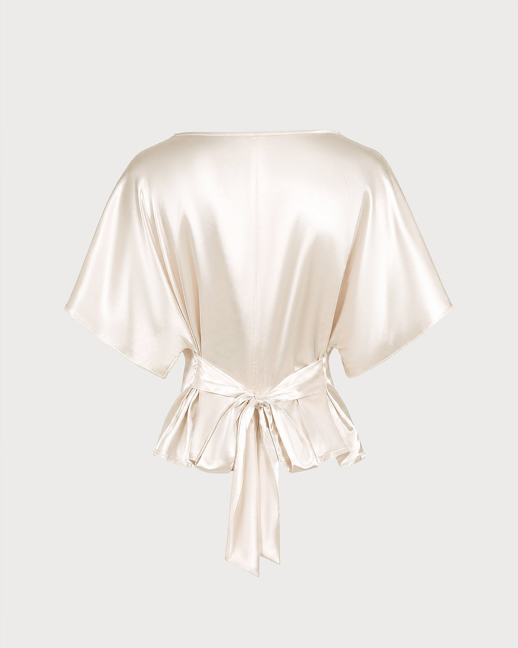 Apricot Boat Neck Tie Detail Drop Shoulder Tee