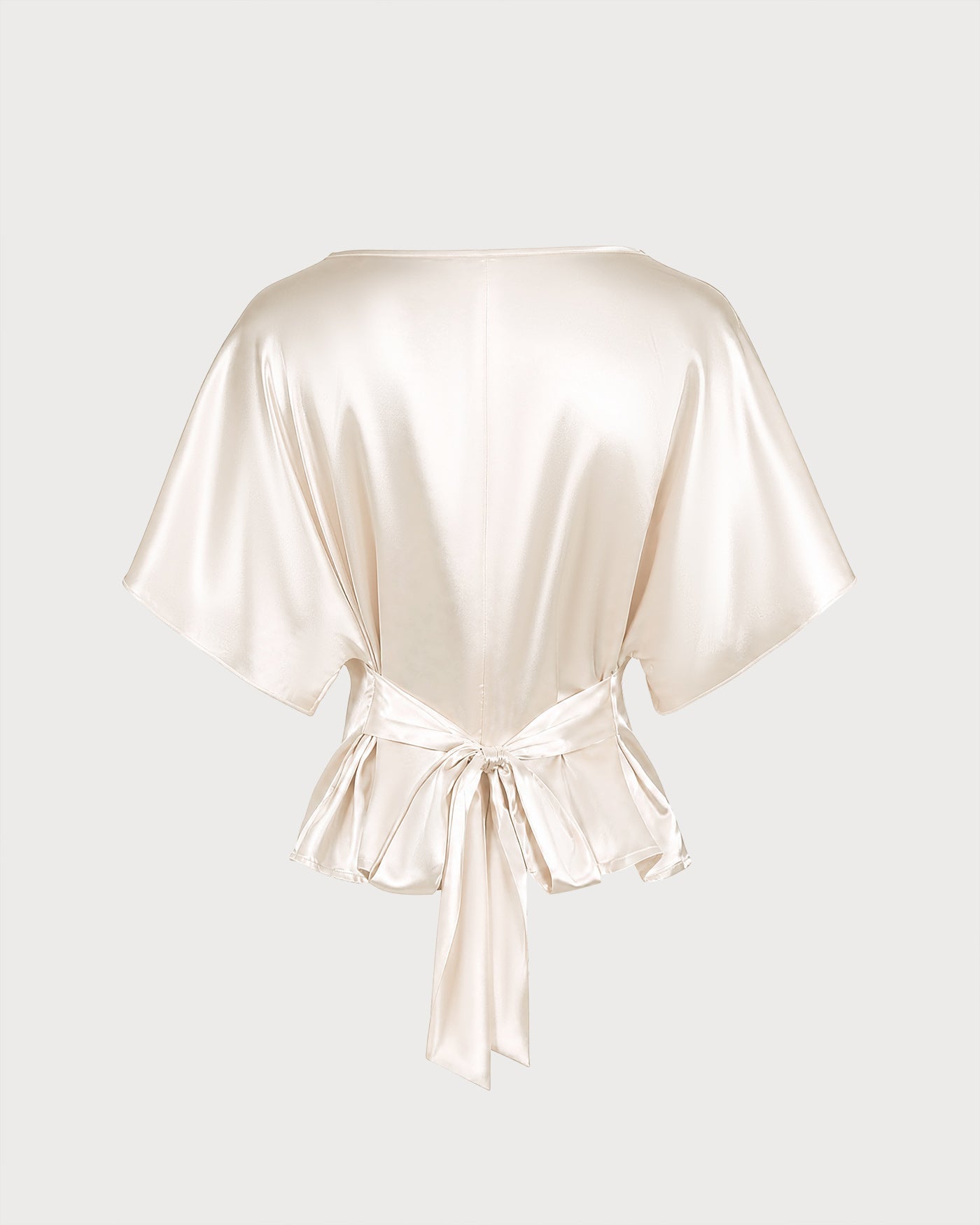 Apricot Boat Neck Tie Detail Drop Shoulder Tee