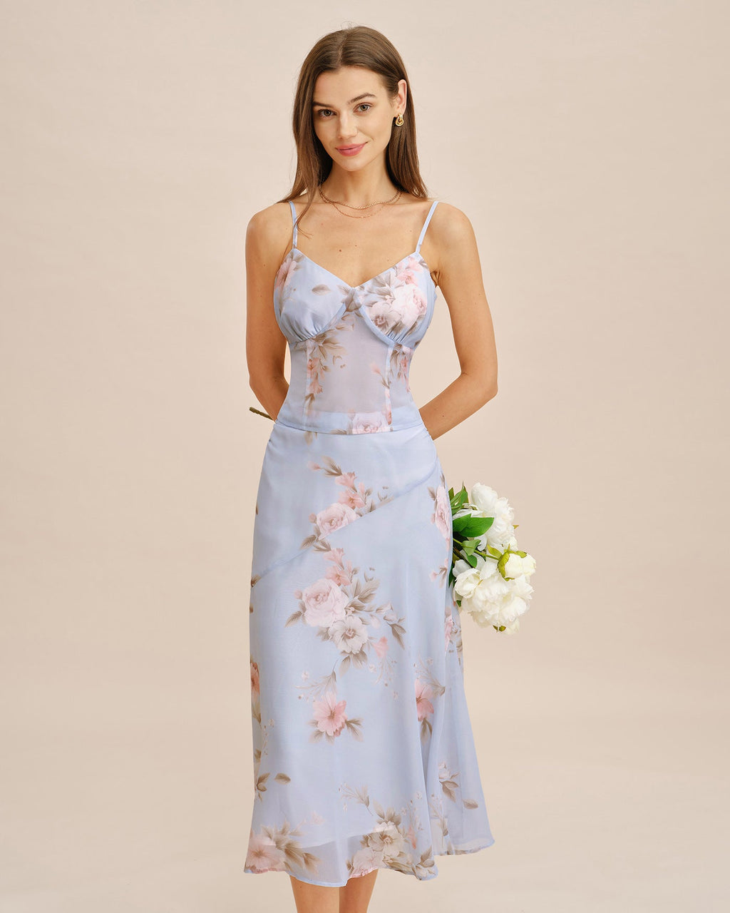 Sheer Floral Tank Top in Light Purple