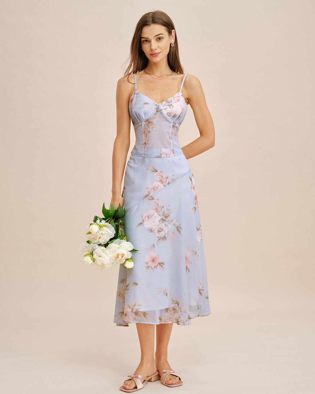 Sheer Floral Tank Top in Light Purple