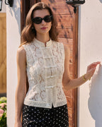 Sheer Floral Tank Top by White Collar