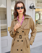 Khaki Belted Overcoat