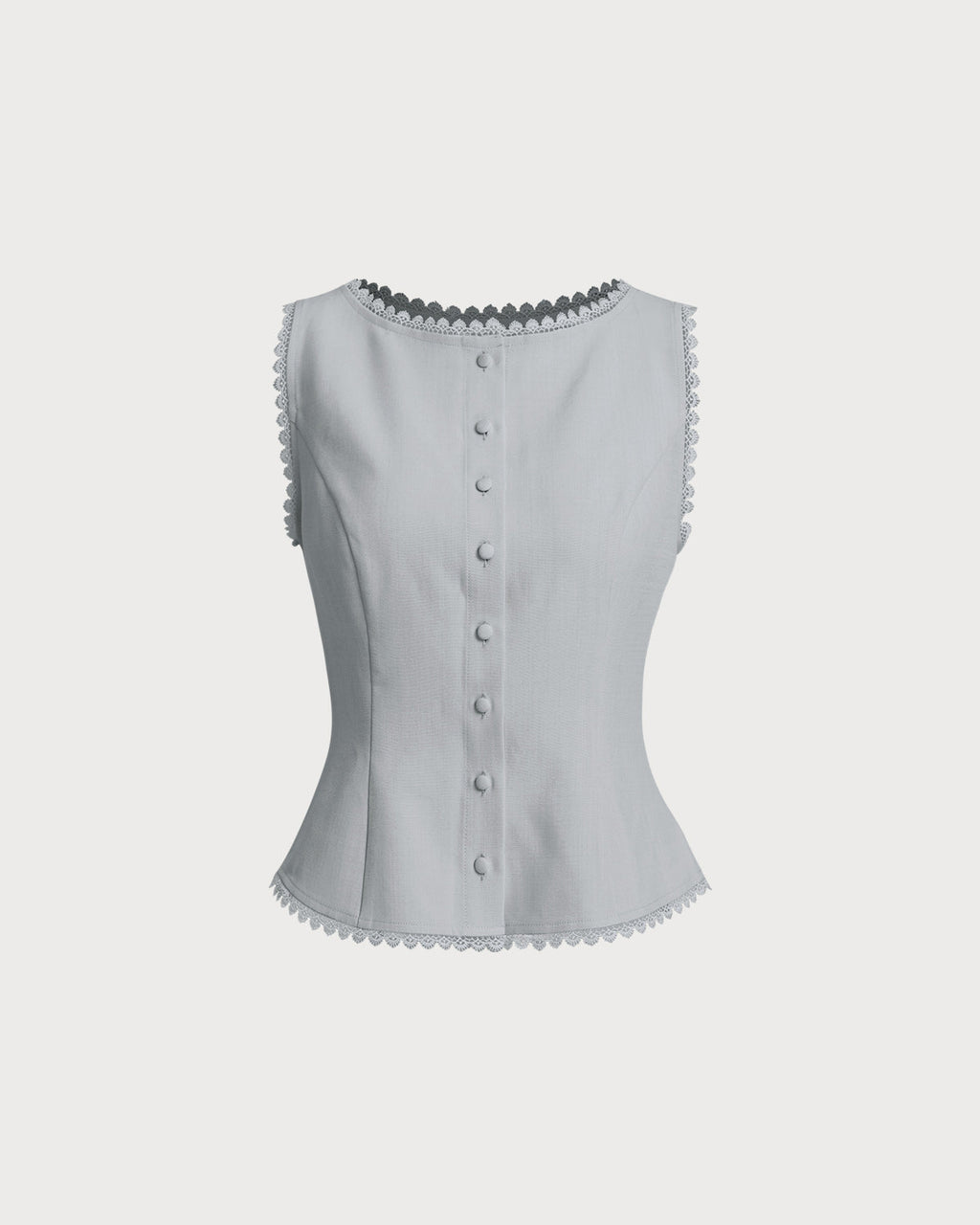 Light Blue Single-Breasted Waistcoat