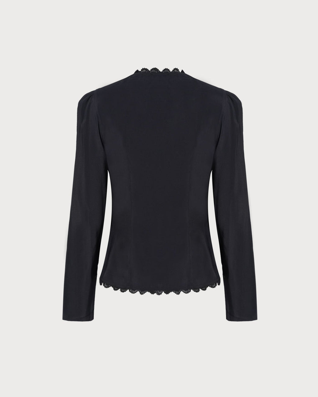 Black Lace V-Neck Top