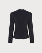 Black Lace V-Neck Top