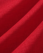 Crimson Boat Neck Button-Up Mini Dress